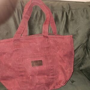 L.L. Bean Plum purple waxed tote bag Vintage